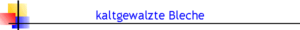kaltgewalzte Bleche